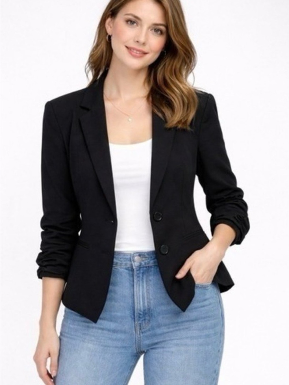 Express Black Two-Button Women's Tailored Blazer